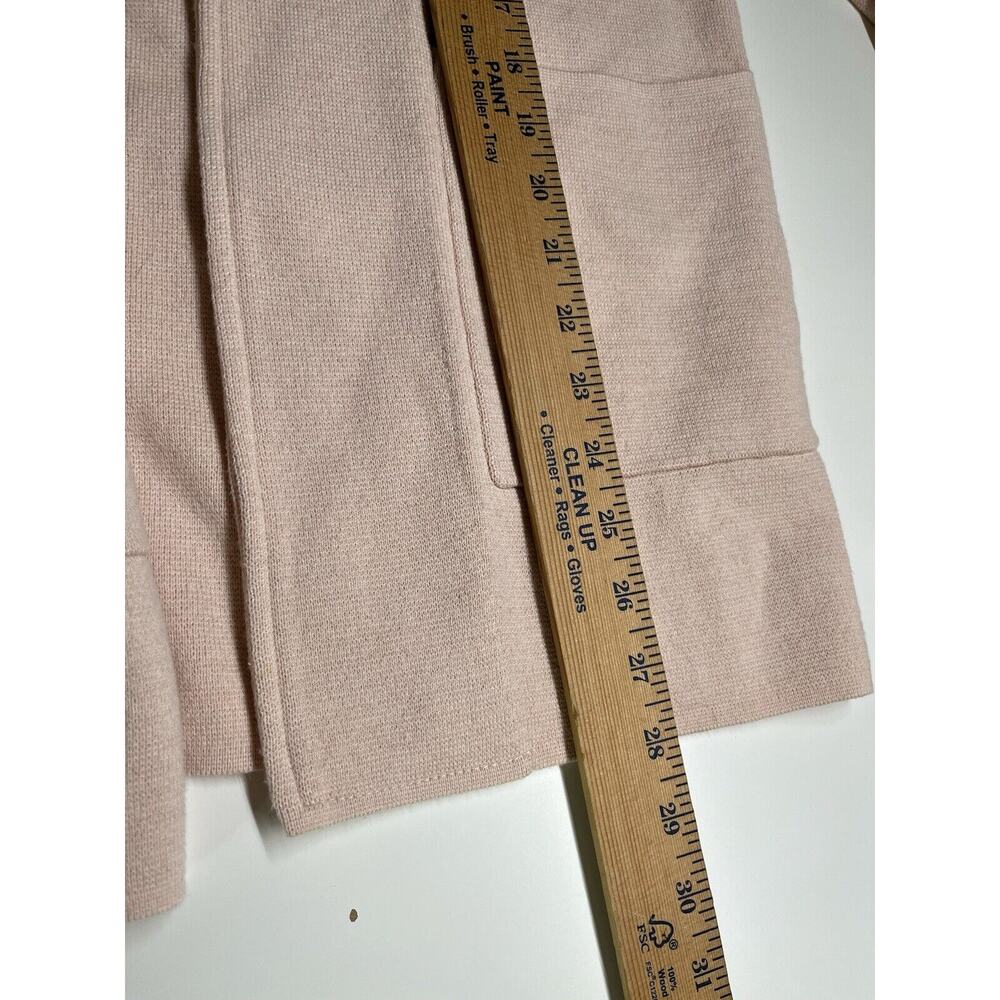 J. Crew Sophie Sweater Blazer XS Wool Open Pockets Blush Pink Cardigan Minimal - Picture 11 of 15